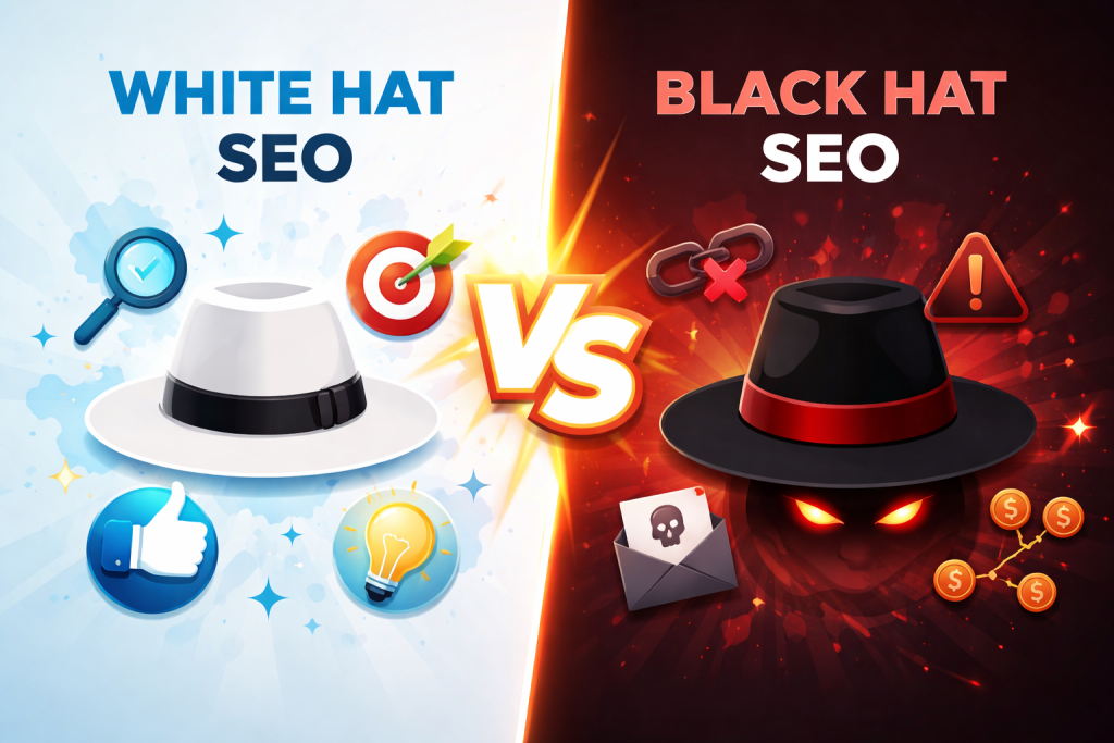 Good and Bad SEO Strategies: White Hat vs Black Hat Explained
