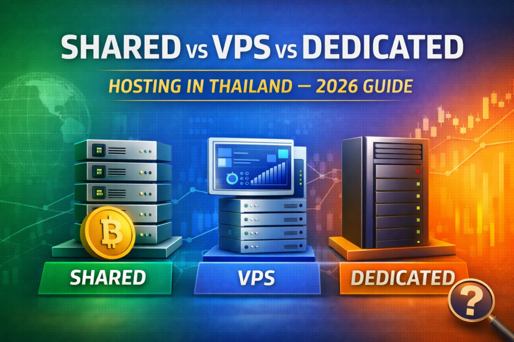 Shared vs VPS vs Dedicated Hosting in Thailand — What Should You Choose?