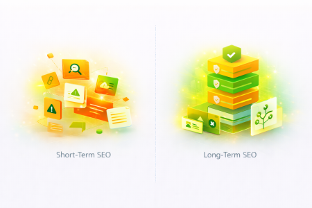 Short term SEO tactics compared with long term optimisation principles