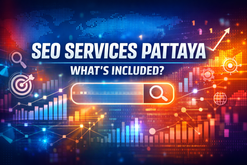 SEO services in Pattaya showing analytics dashboard, charts and performance data explaining what is included in a professional SEO campaign