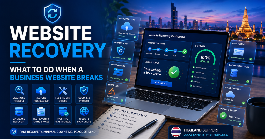 Website Recovery Thailand: What to Do When a Business Website Breaks